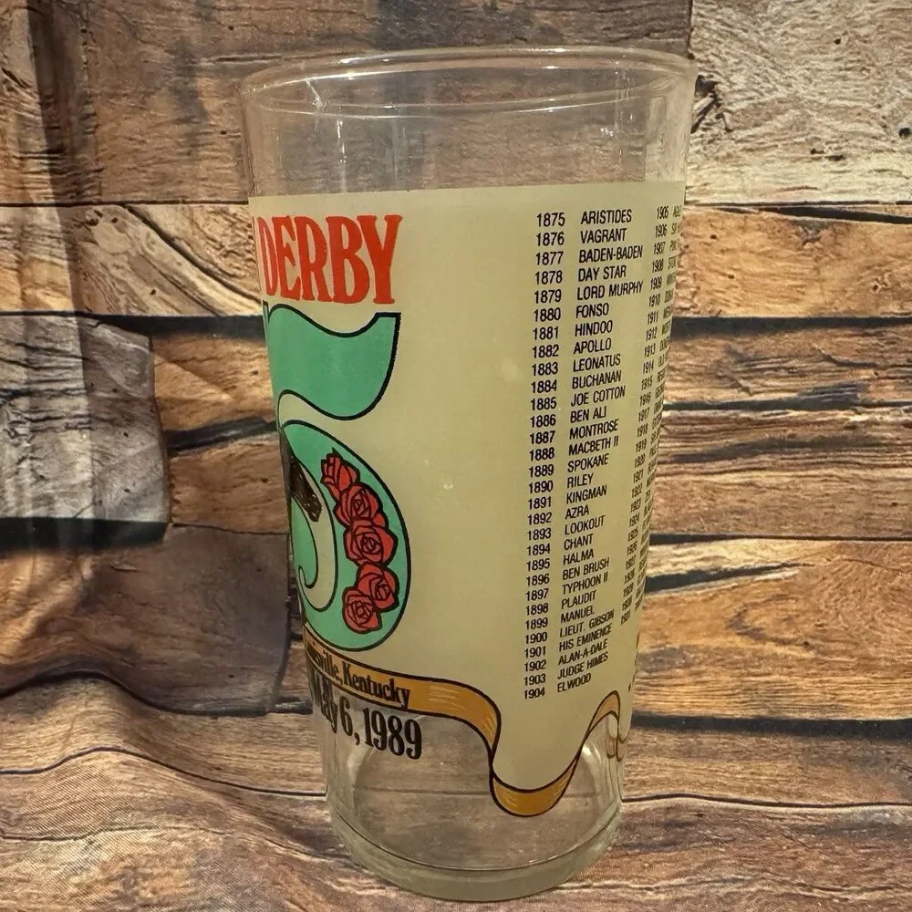 1989 Kentucky Derby Souvenir Churchill Downs Mint Julep Glass 115th Running